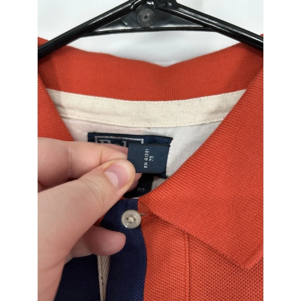 Polo Ralph Lauren Polo Shirt Rugby Big Logo Patch Colorblock Short Sleeve XL
